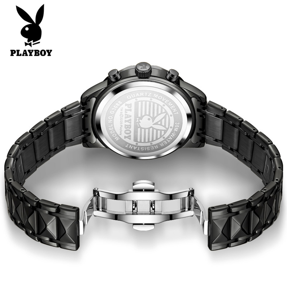PLAYBOY 3088 Brand original au - مراجعة Luxury Watch Moon Phase وسعره