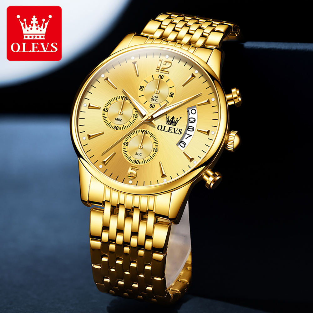 OLEVS luxury brand men's watch - مراجعة Luxury Watch And Bracelet وسعره
