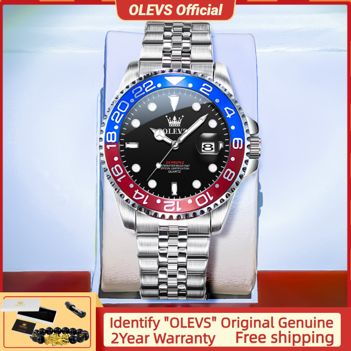 OLEVS 5657 Original Brand Men' - مراجعة Luxury Watch Moon Phase وسعره