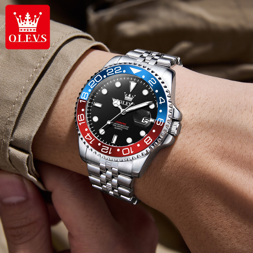 OLEVS 5657 Original Brand Men' - مراجعة Luxury Watch Moon Phase وسعره