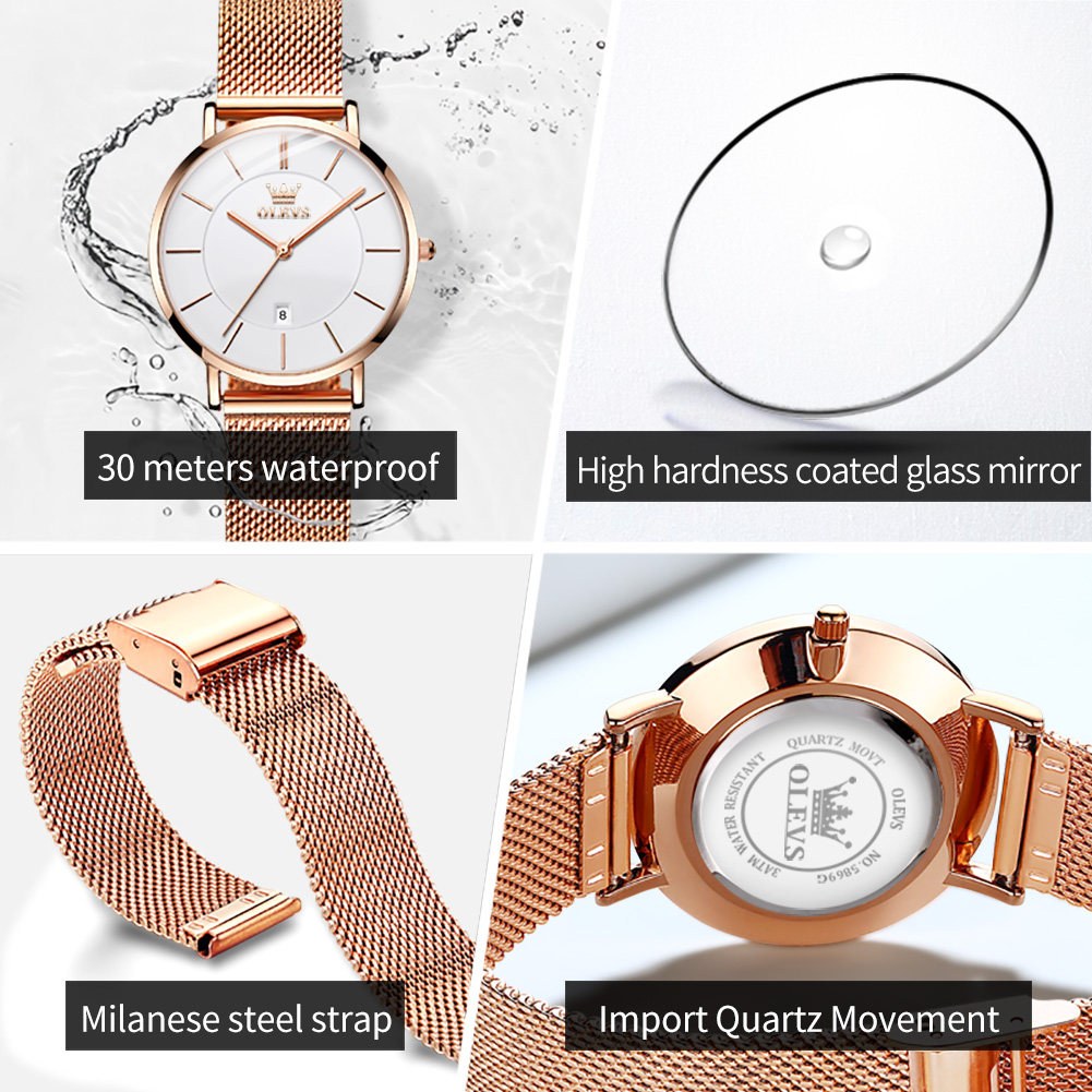 OLEVS Woman Watch 5869 Elegant - مراجعة Luxury Watch Brands وسعره