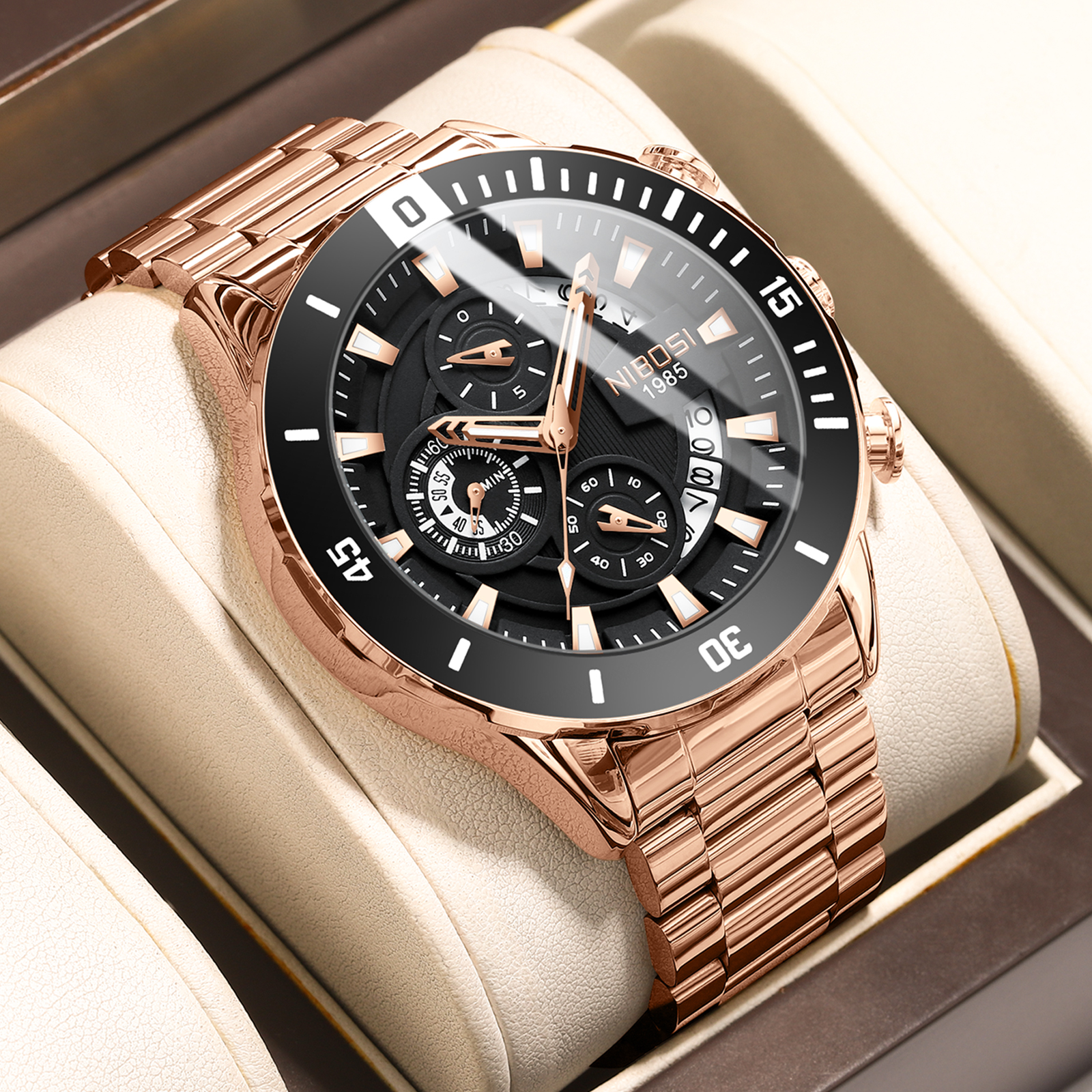 NIBOSI New Men's Watches Top B - مراجعة Luxury Watch Brands وسعره