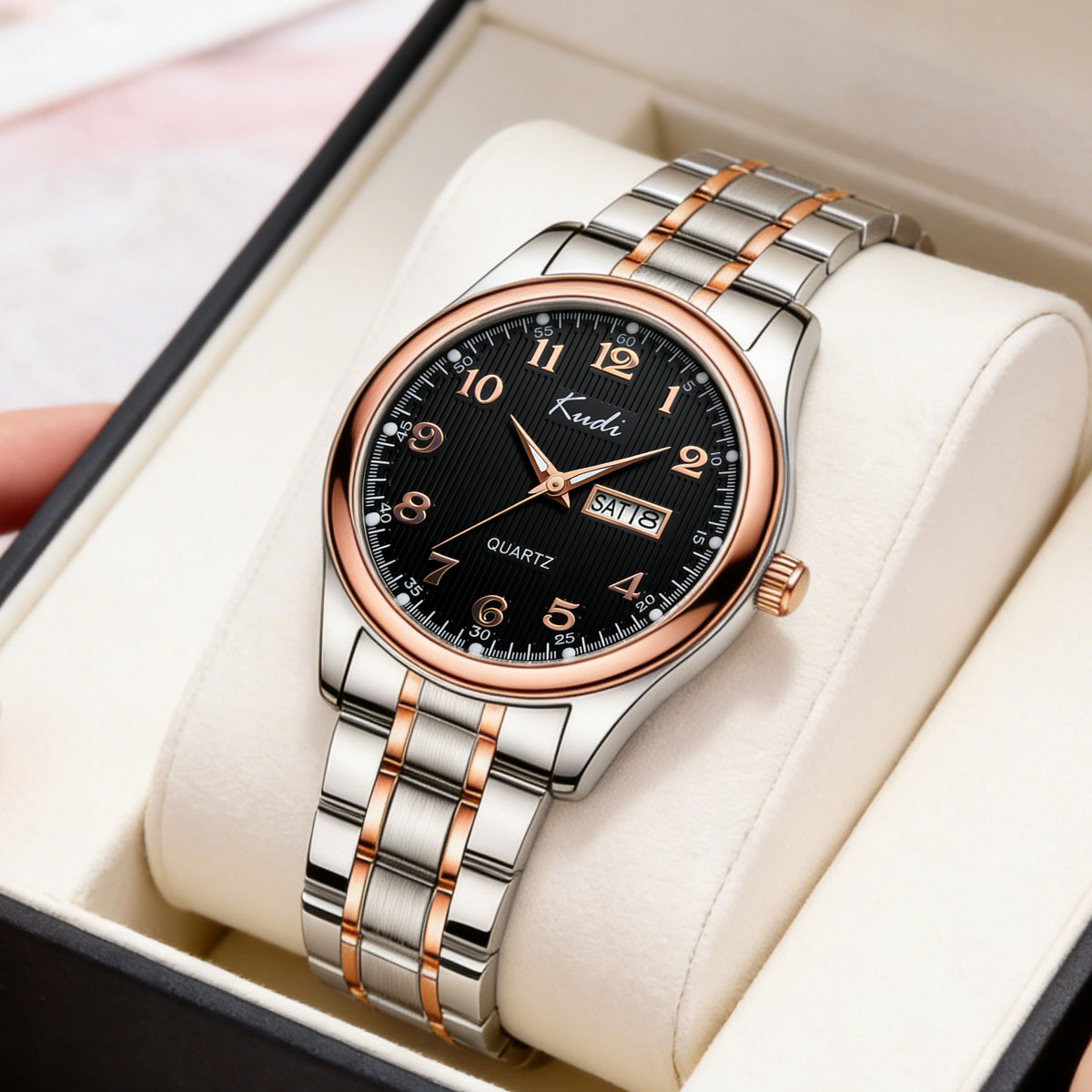 Business Trend Girls Watch Ste - مراجعة Luxury Watch Moon Phase وسعره