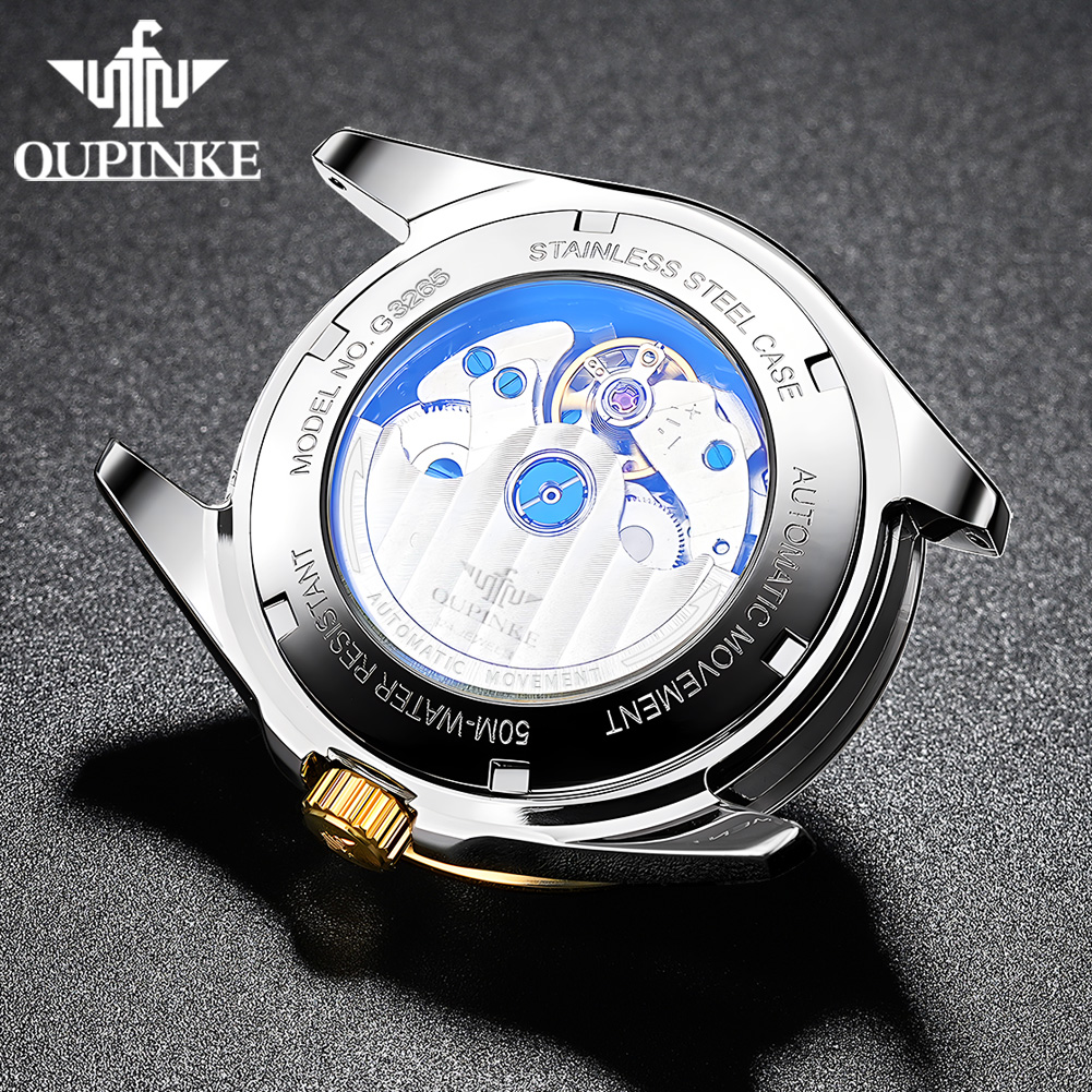 OUPINKE 3265 man watch moon ph - مراجعة Luxury Watch Moon Phase وسعره