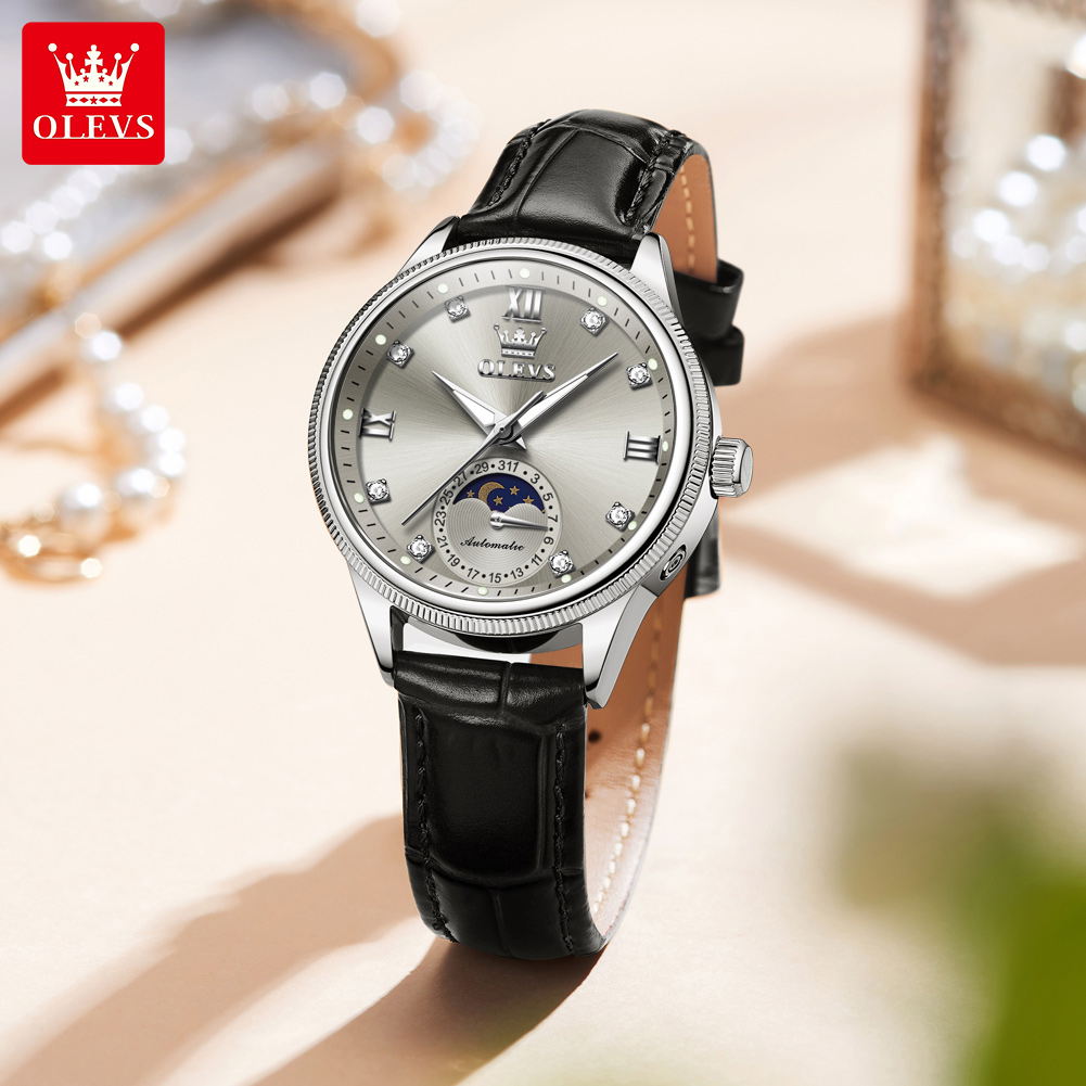 OLEVS Moon Phase Fashion Women - مراجعة Luxury Watch Moon Phase وسعره
