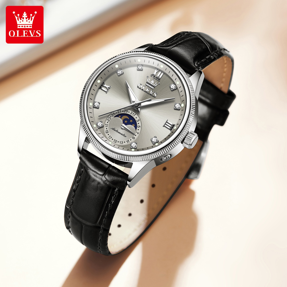 OLEVS Moon Phase Fashion Women - مراجعة Luxury Watch Moon Phase وسعره