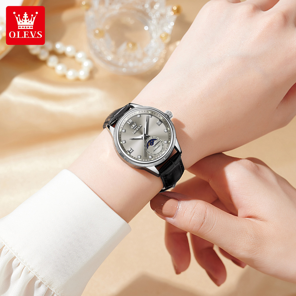 OLEVS Moon Phase Fashion Women - مراجعة Luxury Watch Moon Phase وسعره