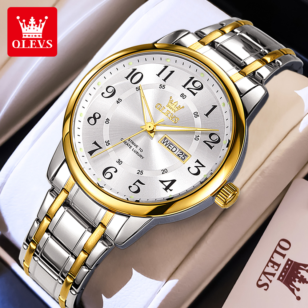 OLEVS Casual fashion men's wat - مراجعة Luxury Watch And Bracelet وسعره