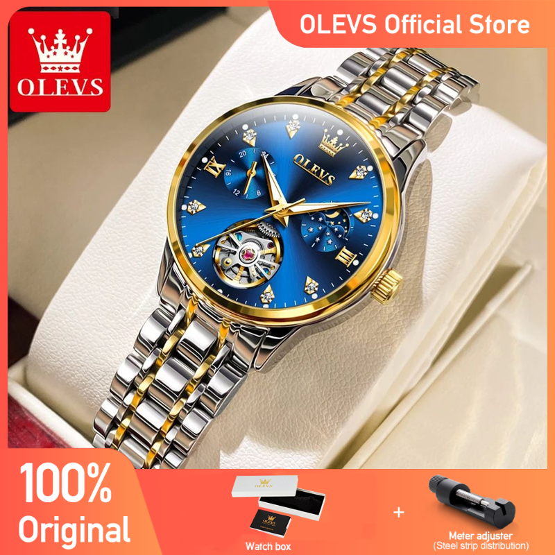 OLEVS Women's Watches Luxury T - مراجعة Luxury Watch Moon Phase وسعره