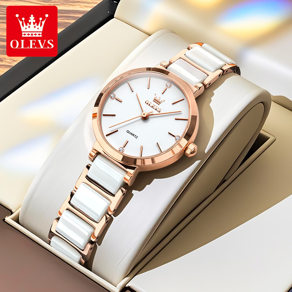 OLEVS Women Watch 5877 Luxury  - مراجعة Luxury Watch And Bracelet وسعره