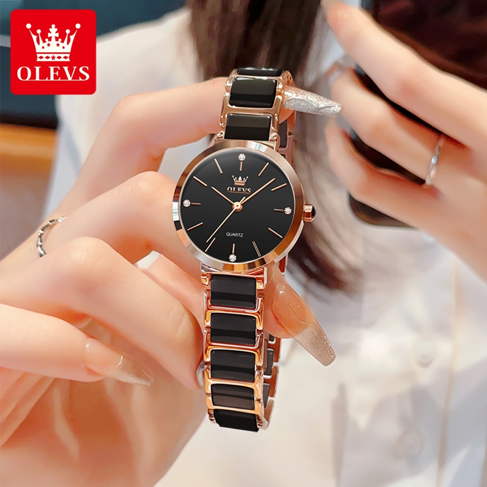 OLEVS Women Watch 5877 Luxury  - مراجعة Luxury Watch And Bracelet وسعره