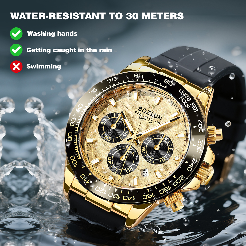 BOZLUN Chronograph Movement Qu - مراجعة Luxury Watch List وسعره