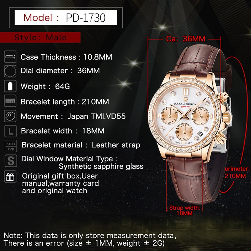 PAGANI DESIGN Women's Chronogr - مراجعة Luxury Watch In Usa وسعره