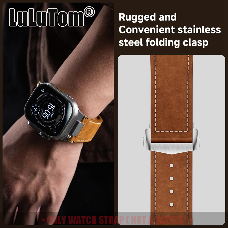Man Leather Band for Apple Wat - مراجعة Luxury Watch German وسعره