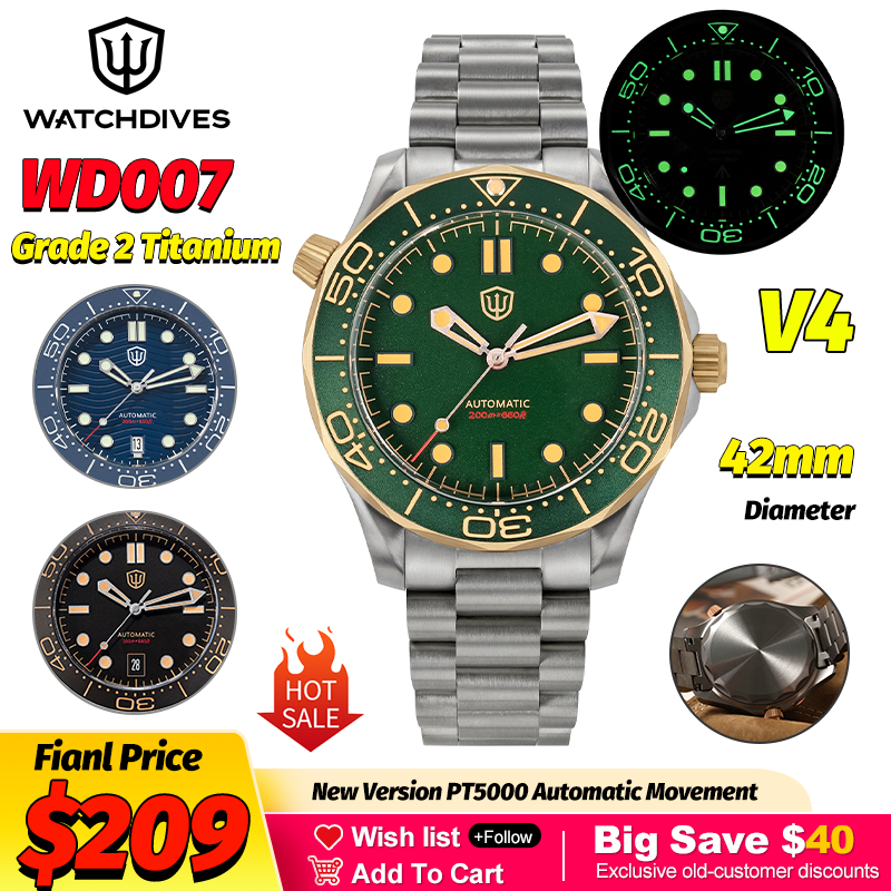 Watchdives WD007 V4 42Mm Titan - مراجعة Luxury Watch And Bracelet وسعره