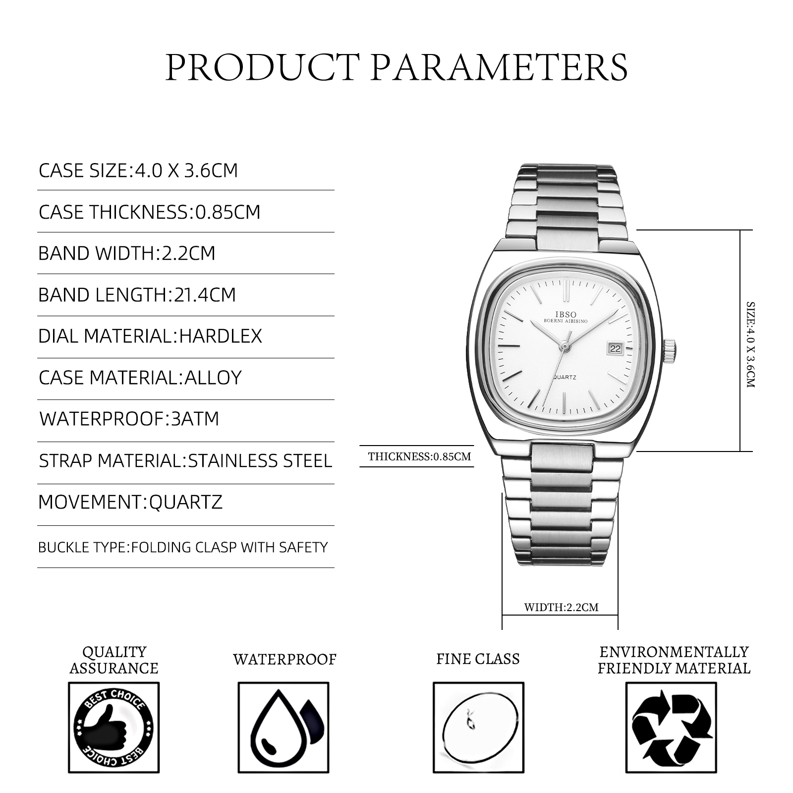 IBSO Luxury Men's Watch 3ATM H - مراجعة Luxury Watch And Price وسعره