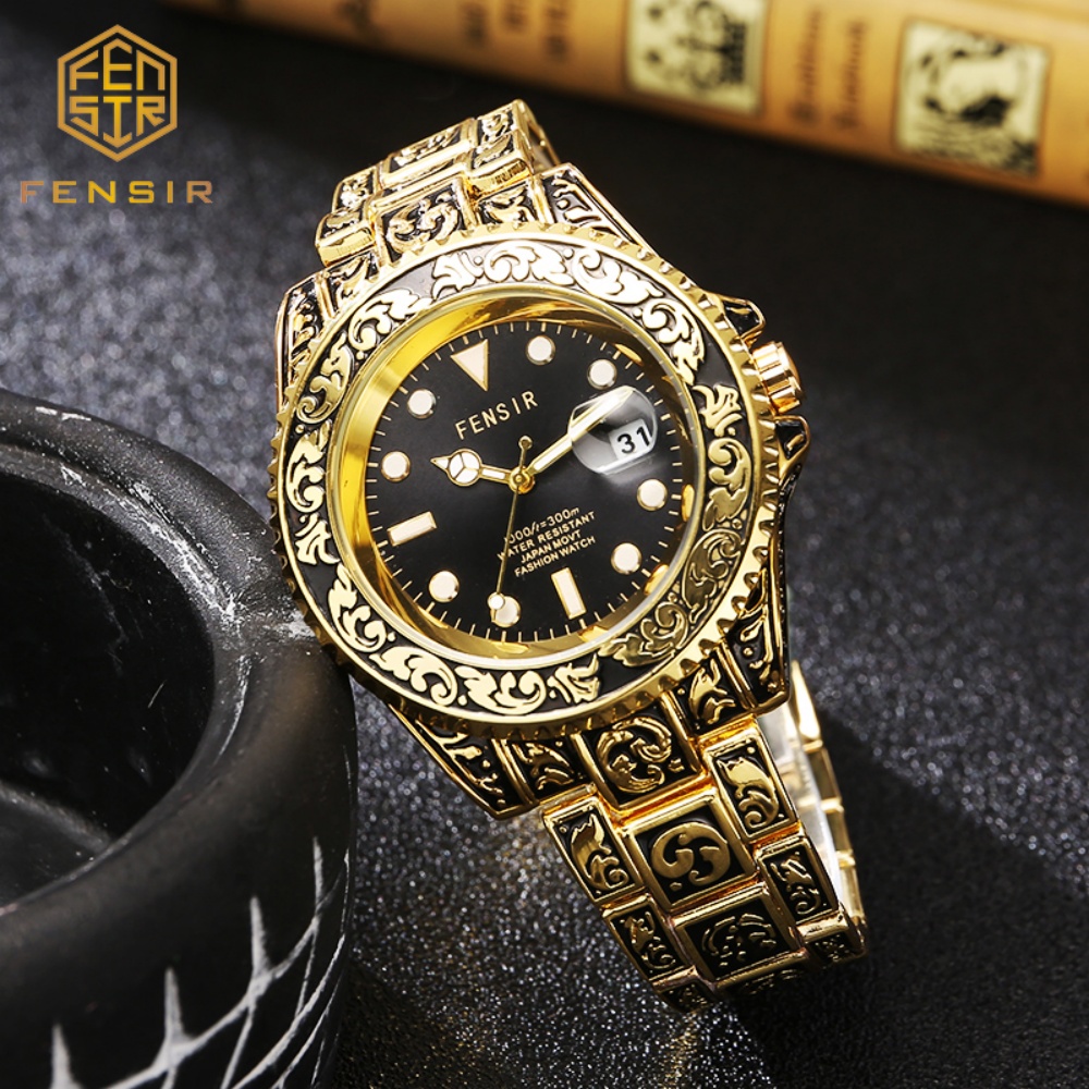 Vintage Embossed Men's Quartz  - مراجعة Luxury Watch And Price وسعره