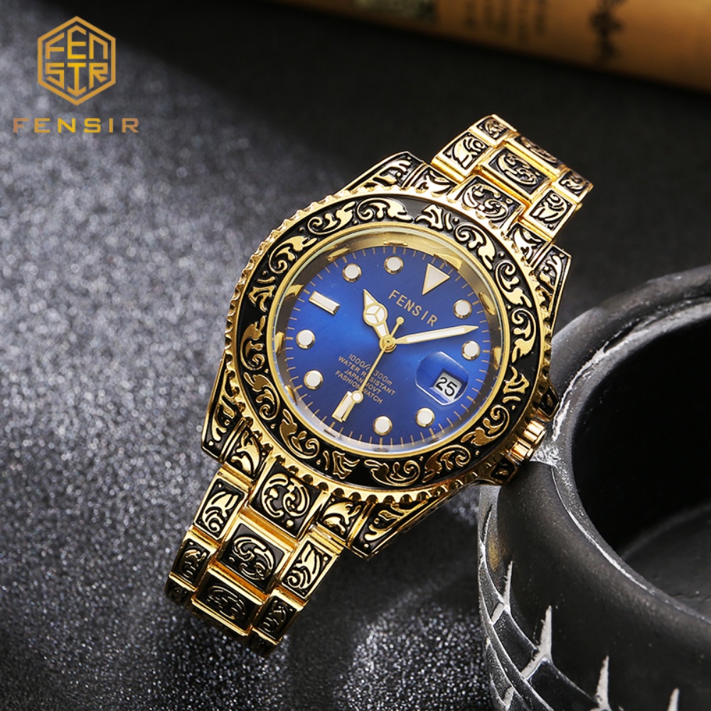 Vintage Embossed Men's Quartz  - مراجعة Luxury Watch And Price وسعره