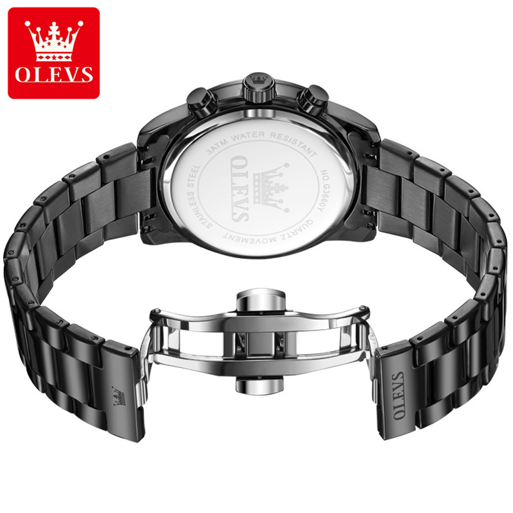 OLEVS Original Fashion Men's W - مراجعة Luxury Watch Moon Phase وسعره
