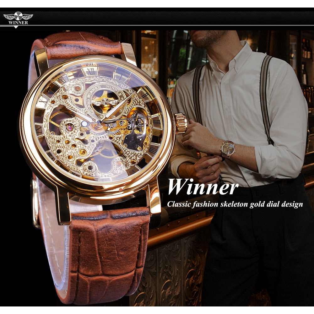 Winner Luxury Gold Skeleton Wa - مراجعة Luxury Watch And Price وسعره