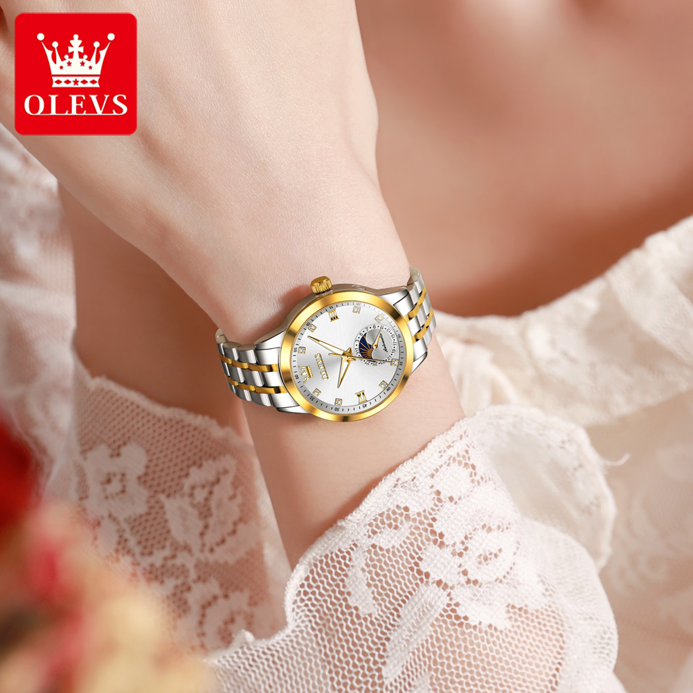 OLEVS 7041 Elegance Moon Phase - مراجعة Luxury Watch Moon Phase وسعره