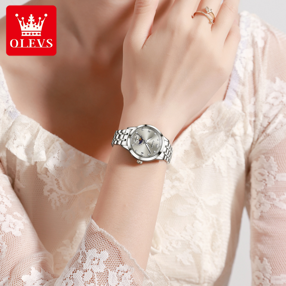 OLEVS 7041 Elegance Moon Phase - مراجعة Luxury Watch Moon Phase وسعره