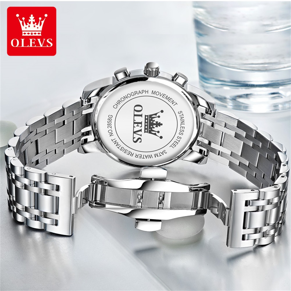 OLEVS Popular men's watches st - مراجعة Luxury Watch Moon Phase وسعره
