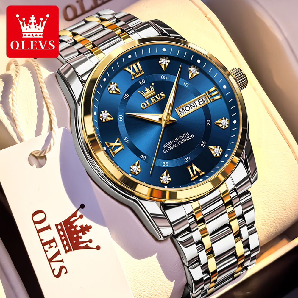 OLEVS Brand Fashion men's watc - مراجعة Luxury Watch Brands وسعره
