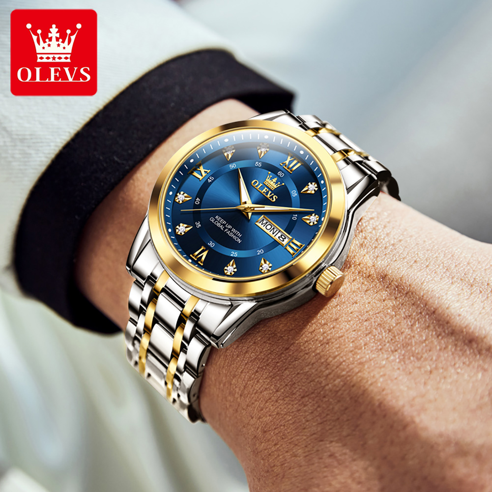 OLEVS Brand Fashion men's watc - مراجعة Luxury Watch Brands وسعره
