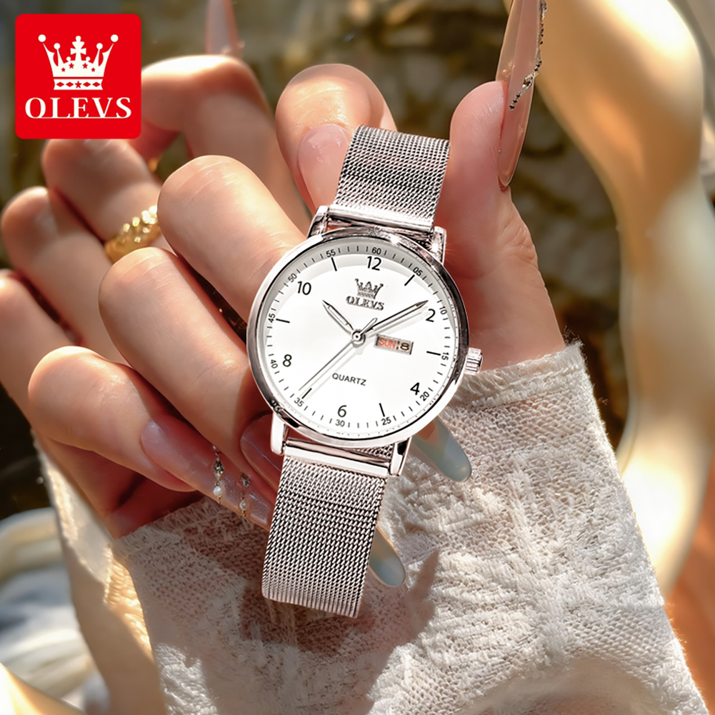 OLEVS 2996 Women Watches Origi - مراجعة Luxury Watch Brands وسعره