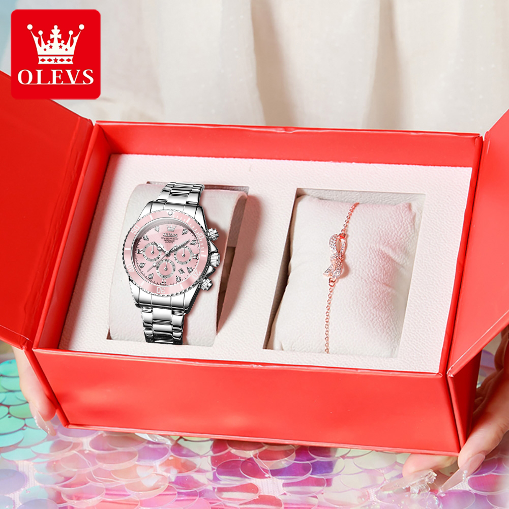 OLEVS Women Watch 5632 Elegant - مراجعة Luxury Watch And Bracelet وسعره