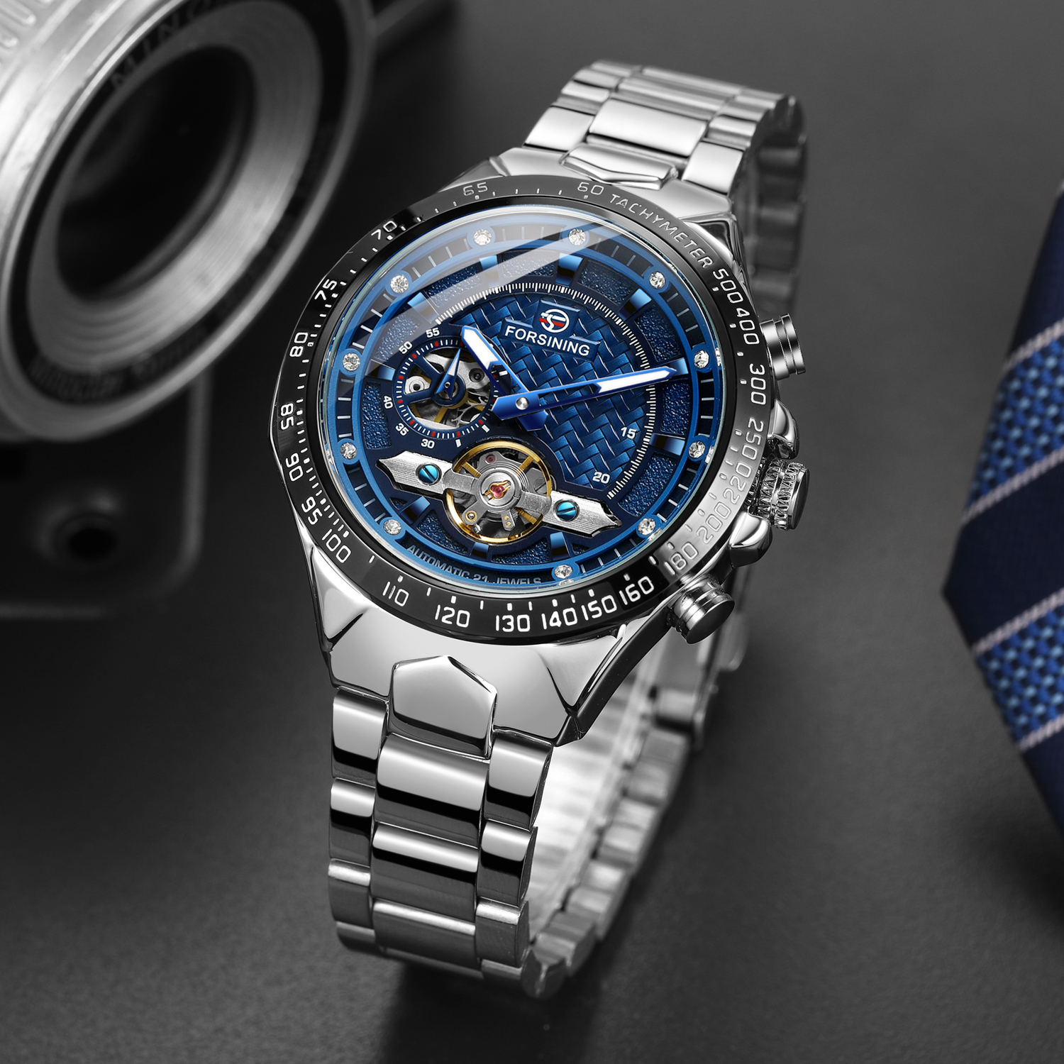 Forsining Diamond Skeleton Out - مراجعة Luxury Watch And Price وسعره