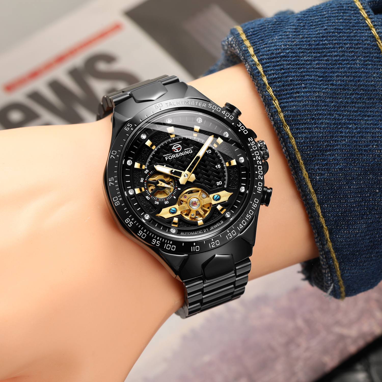 Forsining Diamond Skeleton Out - مراجعة Luxury Watch And Price وسعره