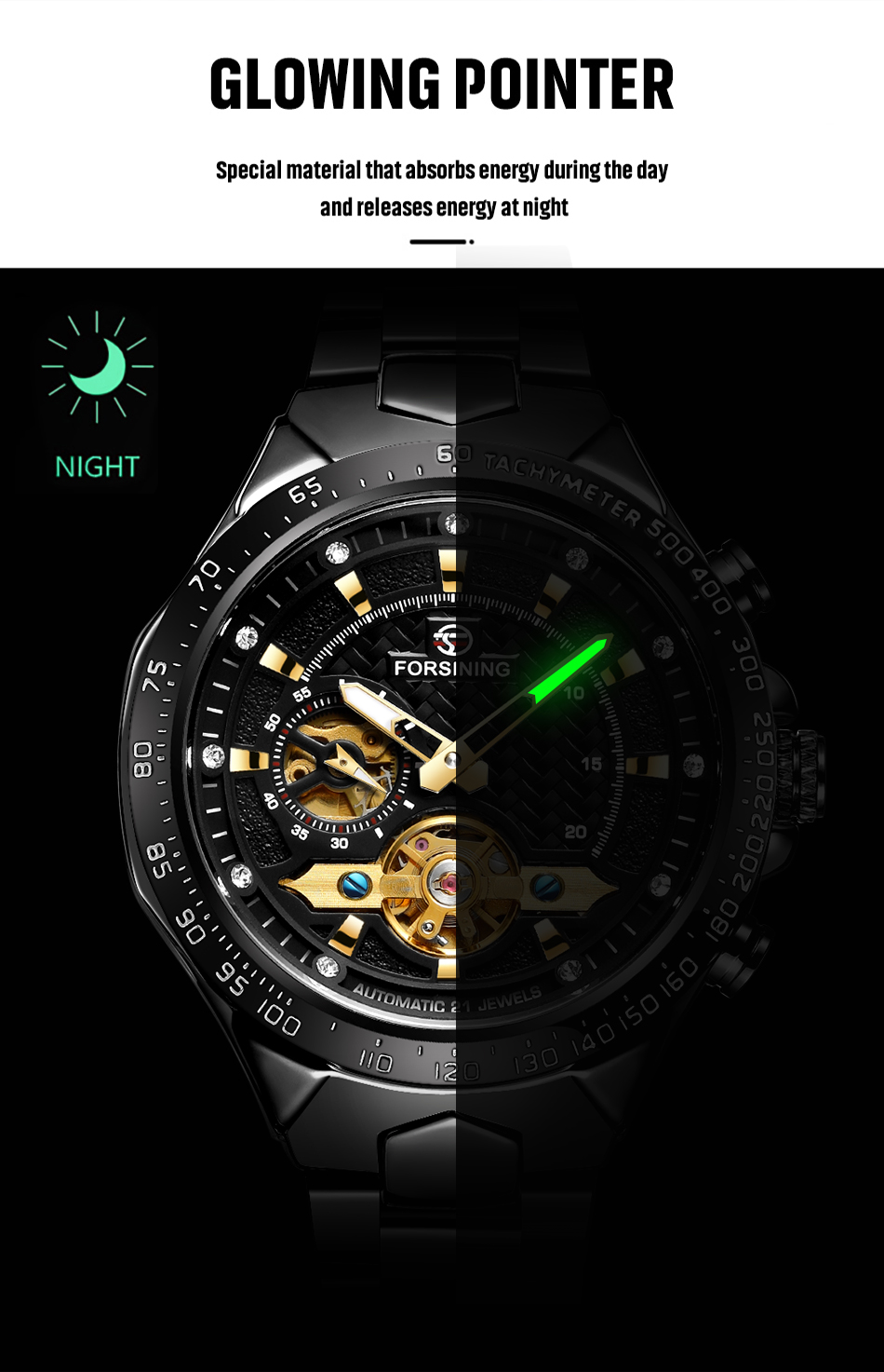 Forsining Diamond Skeleton Out - مراجعة Luxury Watch And Price وسعره