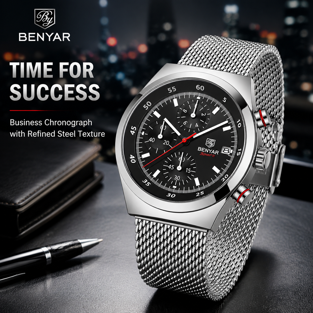 BENYAR Top Luxury Brand Men's  - مراجعة Luxury Watch Brands وسعره