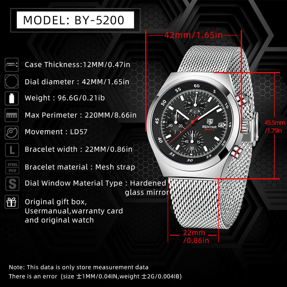 BENYAR Top Luxury Brand Men's  - مراجعة Luxury Watch Brands وسعره