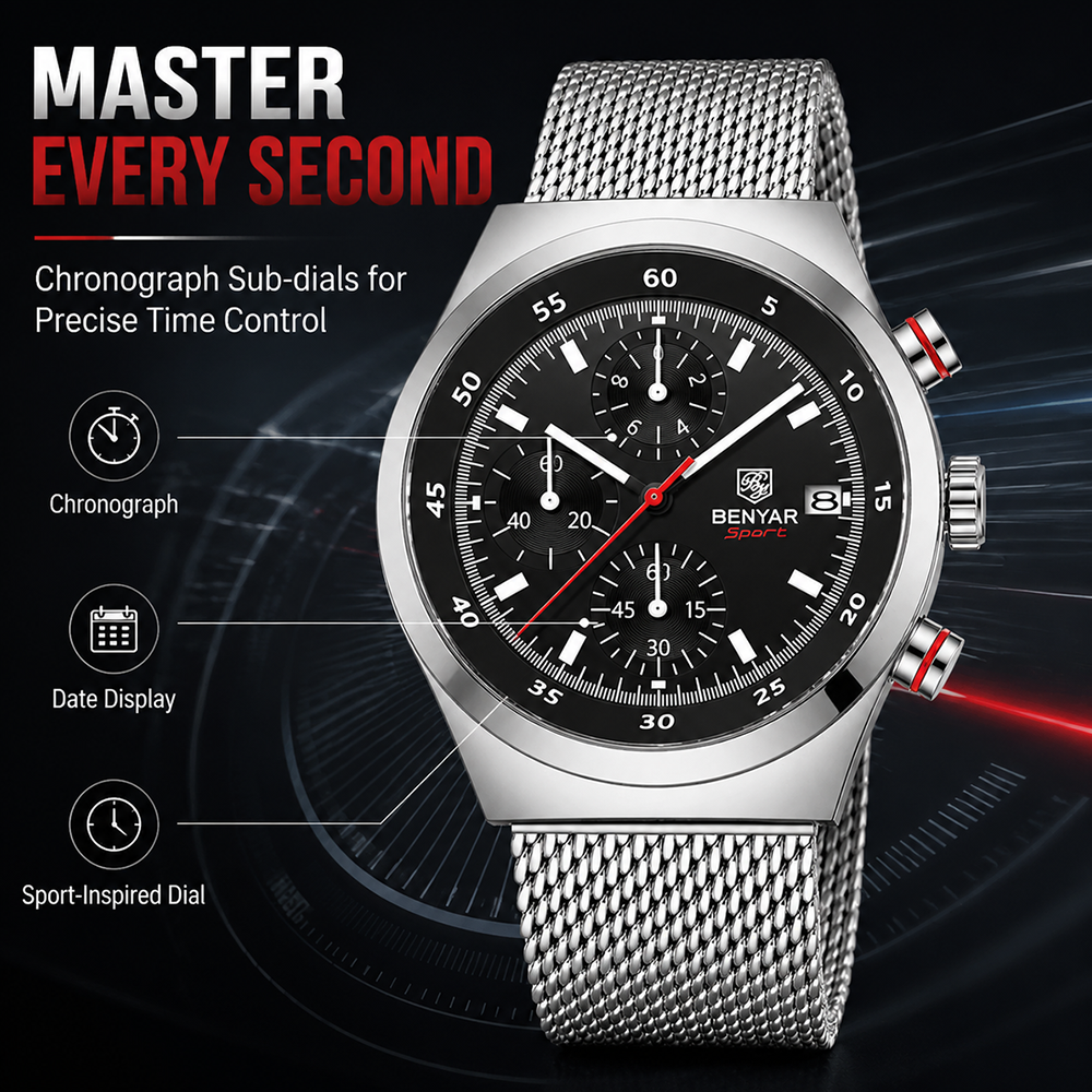 BENYAR Top Luxury Brand Men's  - مراجعة Luxury Watch Brands وسعره