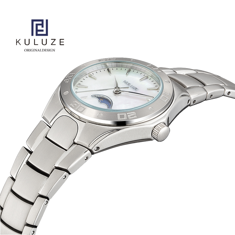 KULUZE Titanium Lady Watch Swi - مراجعة Luxury Watch Moon Phase وسعره